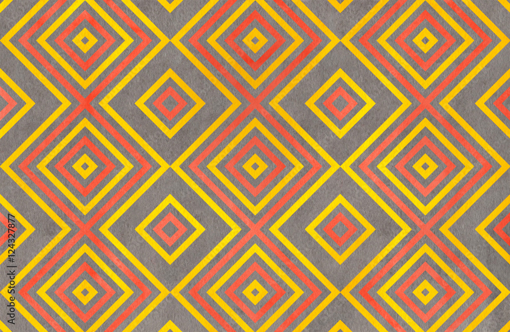 Watercolor geometrical pattern. Watercolor geometrical pattern.