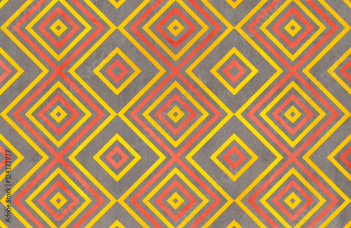 Watercolor geometrical pattern.