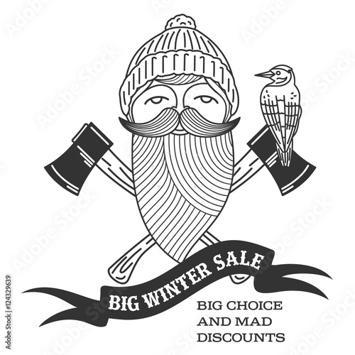 Winter sale sticker