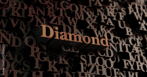 Diamond - Wooden 3D rendered letters/message.  Can be used for an online banner ad or a print postcard.