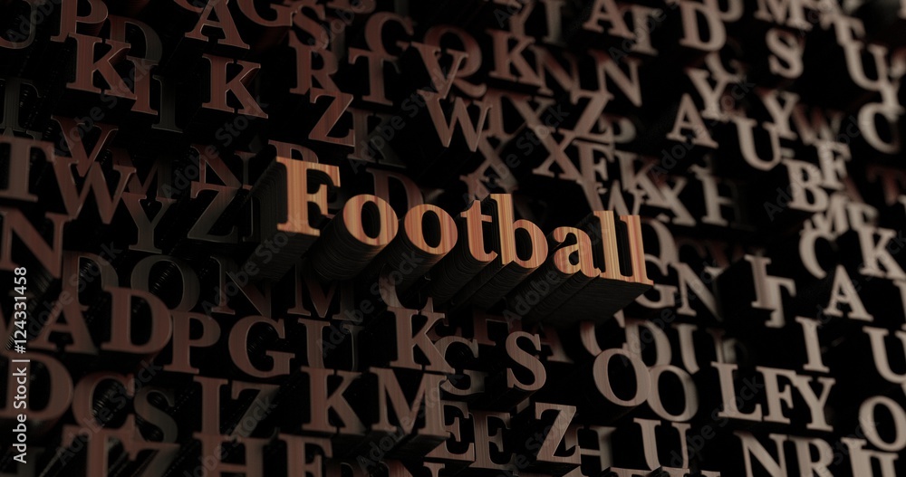 Football - Wooden 3D rendered letters/message. Can be used for an online banner ad or a print postcard. Football - Wooden 3D rendered letters/message. Can be used for an online banner ad or a print postcard.