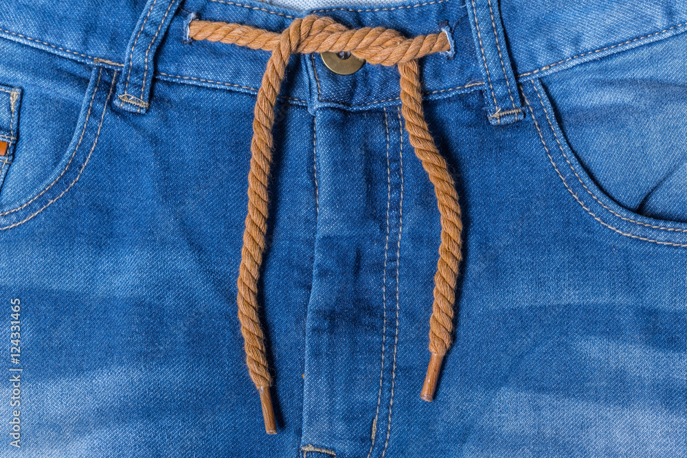 Detail of blue jeans Detail of blue jeans