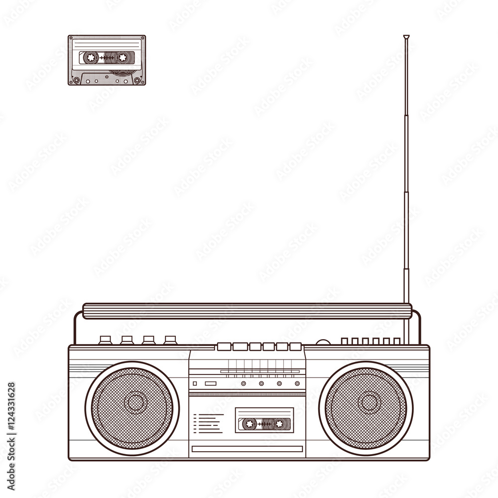 Obraz premium Сassette tape recorder
