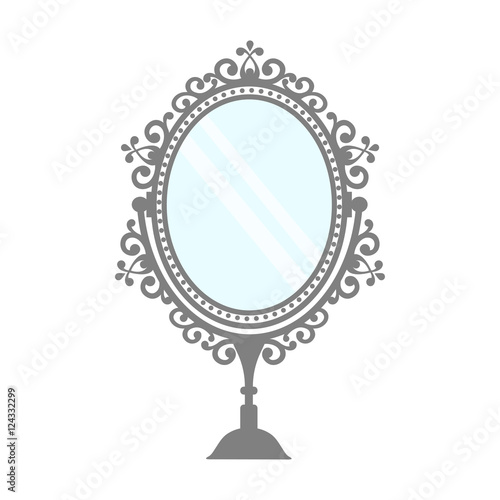 mirror in vintage style vector
