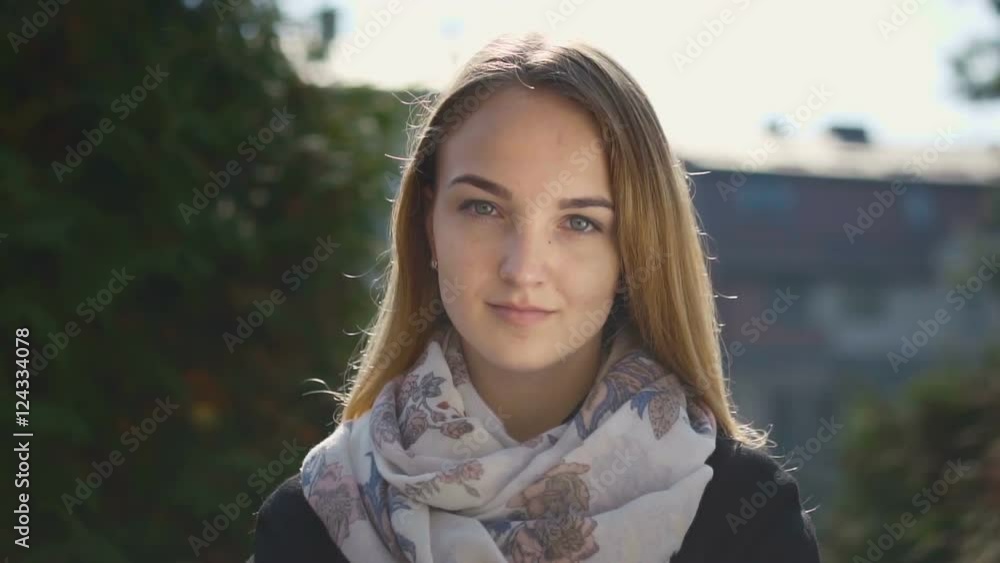 Portrait of a Young Blonde Smiling Girl Portrait of a Young Blonde Smiling Girl