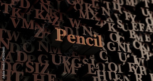 Pencil - Wooden 3D rendered letters/message. Can be used for an online banner ad or a print postcard.