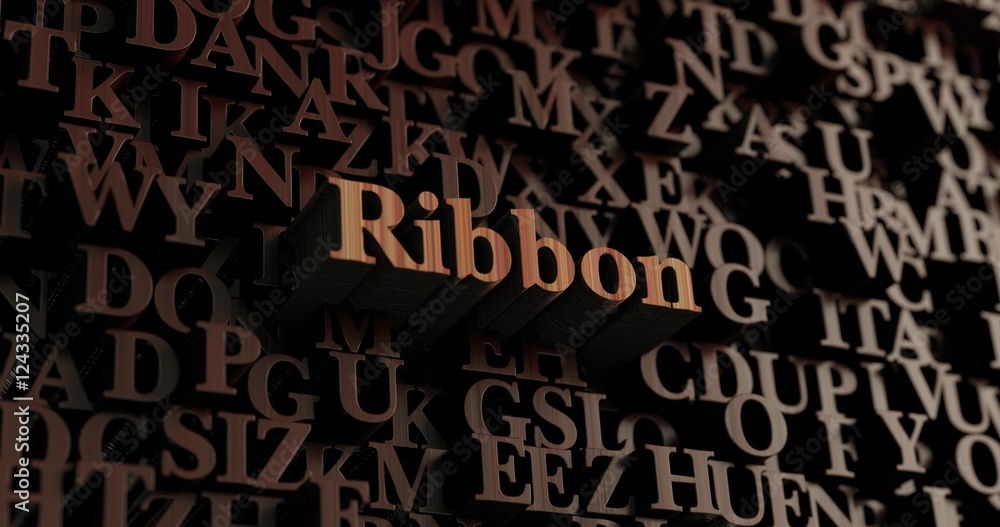Ribbon - Wooden 3D rendered letters/message. Can be used for an online banner ad or a print postcard. Ribbon - Wooden 3D rendered letters/message. Can be used for an online banner ad or a print postcard.