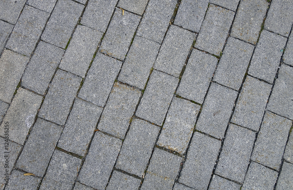 Grey pavement. Grey pavement.