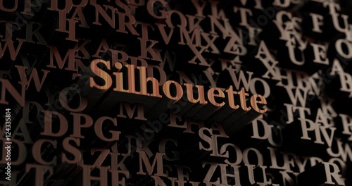 Silhouette - Wooden 3D rendered letters/message. Can be used for an online banner ad or a print postcard.