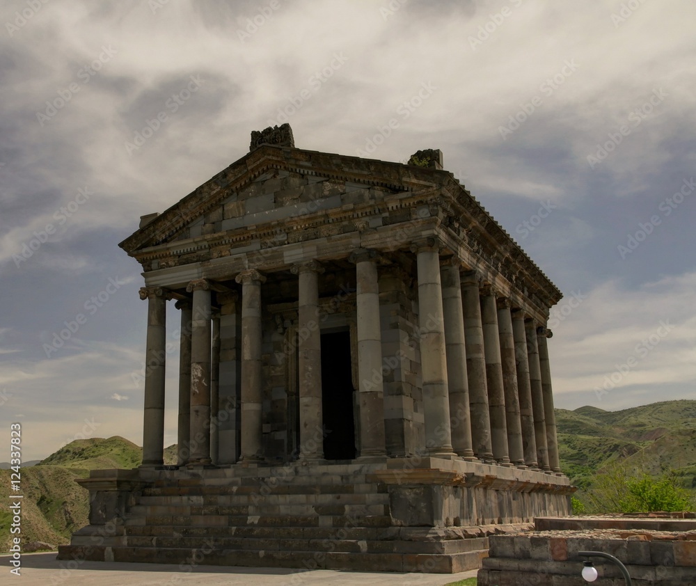 Hellenistic Garni temple at Caucasus Mountain, Armenia