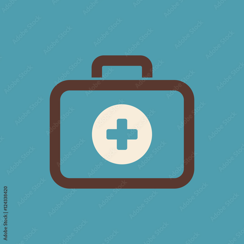First aid kit flat icon. Medical vector First aid kit flat icon. Medical vector