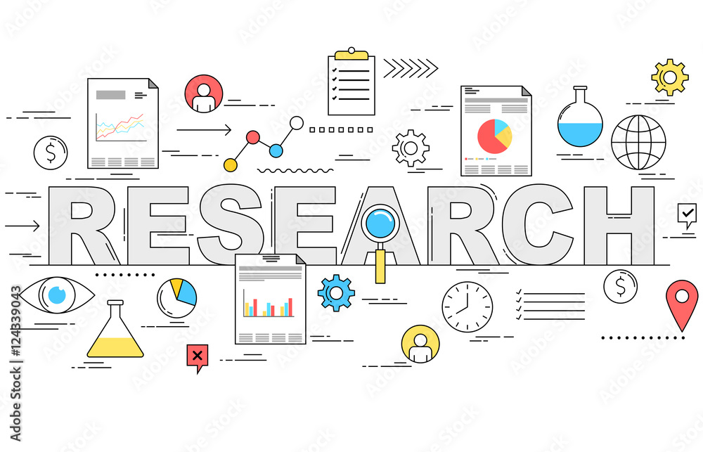 Market research and analysis concept illustration Market research and analysis concept illustration