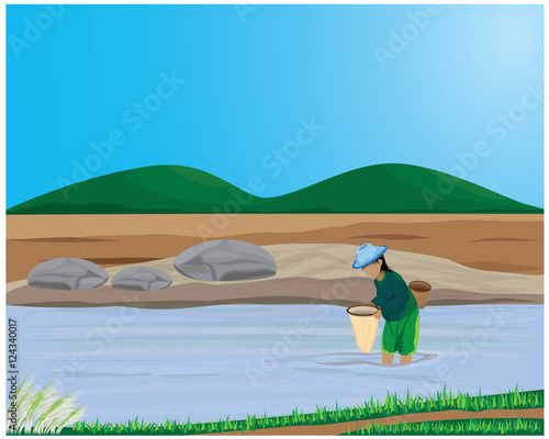 lifestyle of agriculturist vector design