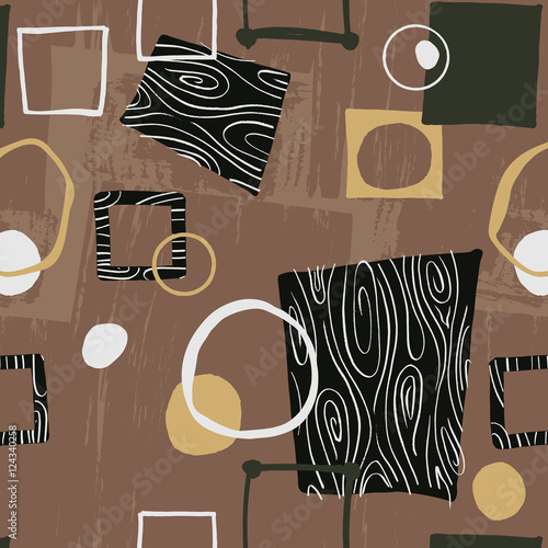 1950s Retro Mid-Century Seamless Pattern