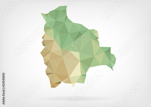 Low Poly Map of Bolivia
