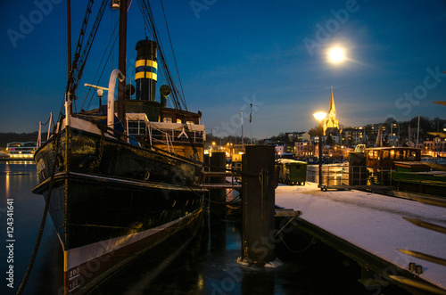 Flensburger Hafen in der Abendstimmung im Winter  2016 © FotokistenKay
