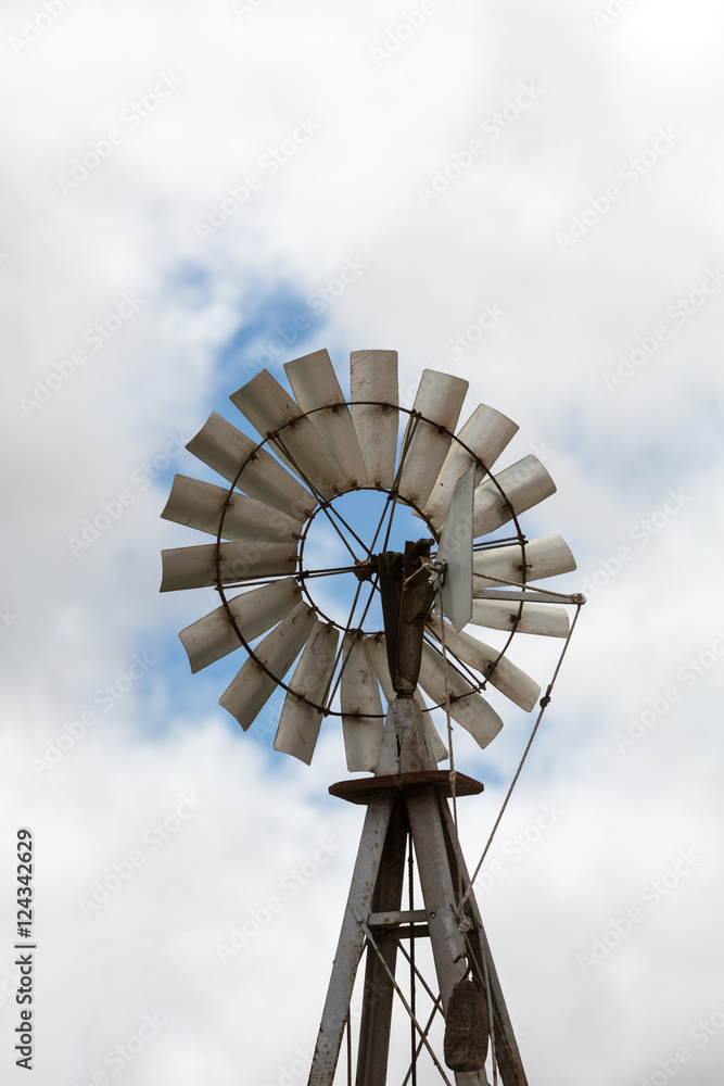 Windmill for water pumping, Fuerteventura, Canary Islands, Spain