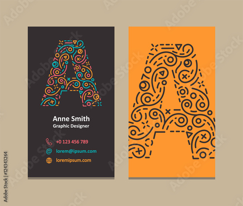 Letter A Logo Business card