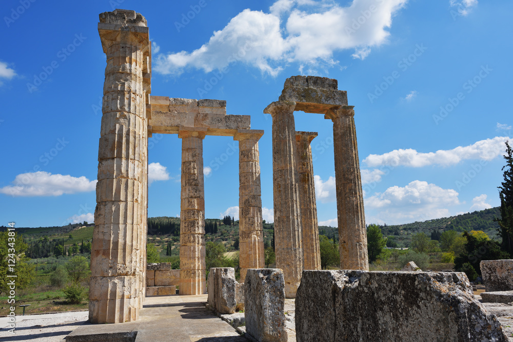 Temple of Zeus in Nemea, Peloponnese, Greece