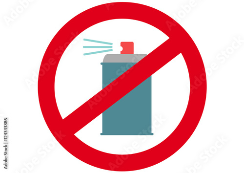 Schild Spraydose verboten