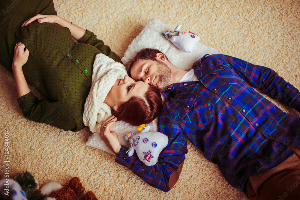 man enjoying time with his charming woman man enjoying time with his charming woman