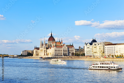 Budapest. Danube, and Hungary parliament © Tsiumpa
