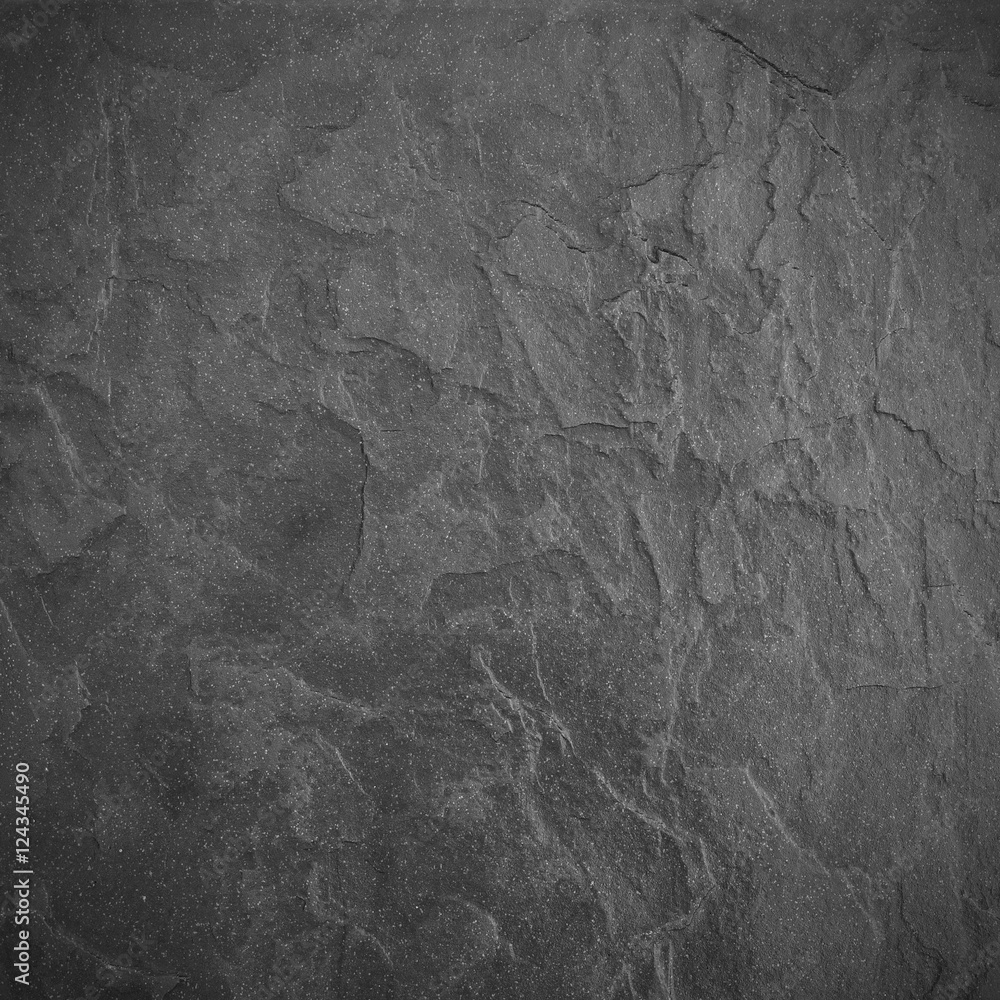 Naklejka premium Dark grey black slate background or texture.