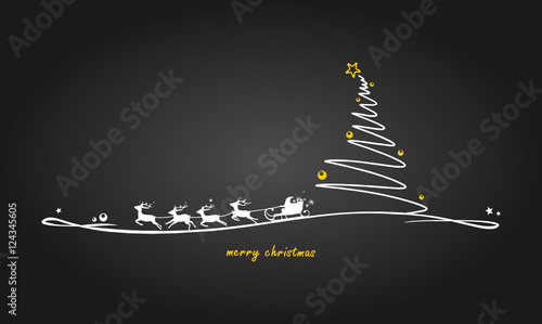 Weihnachtsbaum und Rentiere