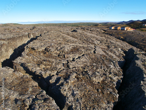 Lava field in Reykjahlid in the Lake Myvatn area in northern Iceland