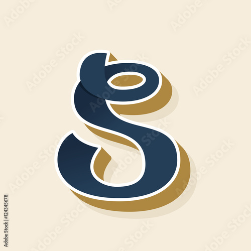 S letter logo in vintage style.