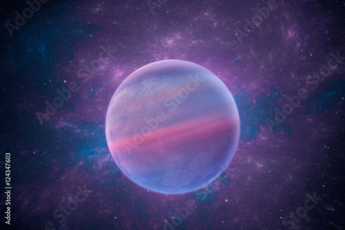 Fototapeta Naklejka Na Ścianę i Meble -  Astronomy photo with planet, nebula and stars in space