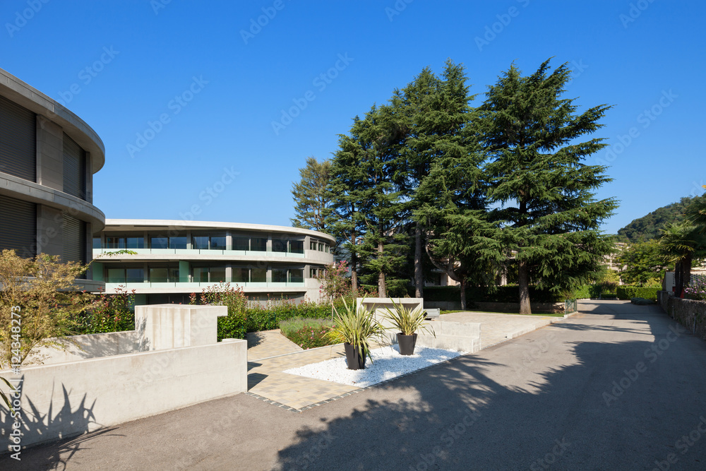 Architect Davide Macullo. Exterior modern luxury condo. Architect Davide Macullo. Exterior modern luxury condo.