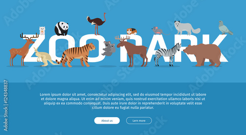 Zoo Park Banner. Website Template