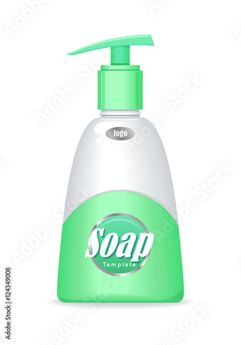 Soap Bottle with Spreader. Cosmetic Product