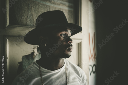 Close up of man standing indoors
