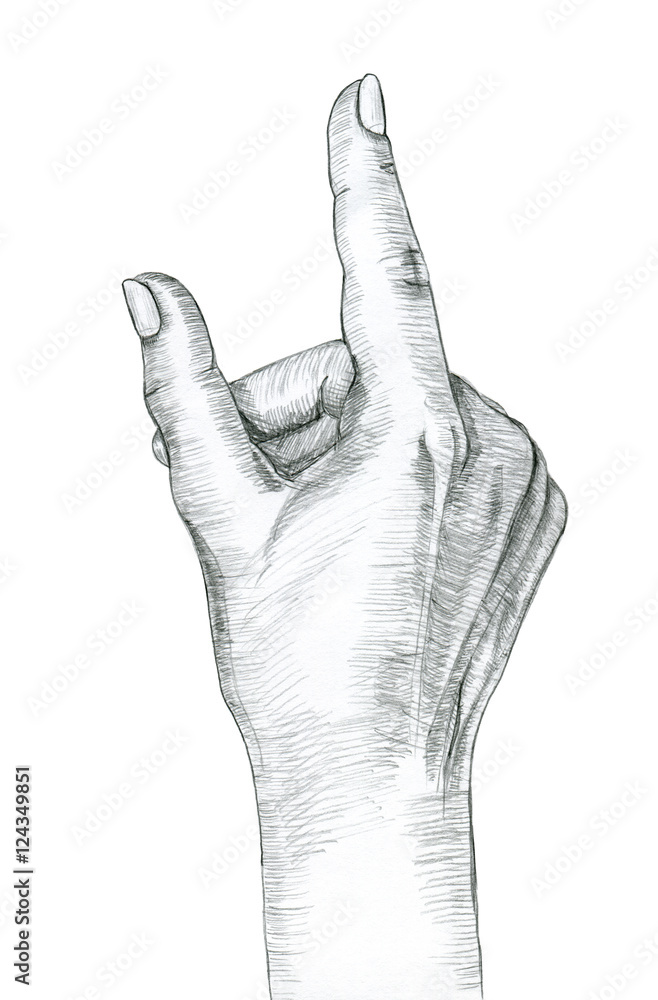 sketch hand show five fingers palm icon Stock Vector Image  Art  Alamy