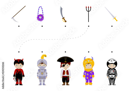 Halloween logic task for kids