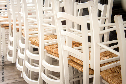 Chairs folded