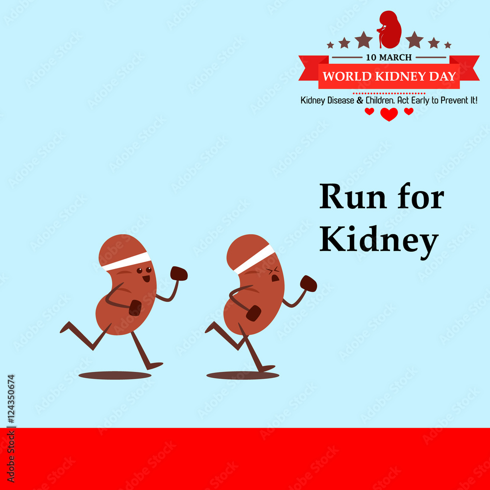 World kidney day cartoon design illustration World kidney day cartoon design illustration