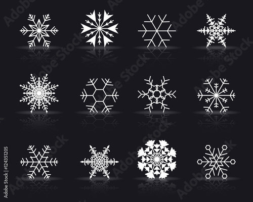 Schnee Iconset - Weiß (Schatten)