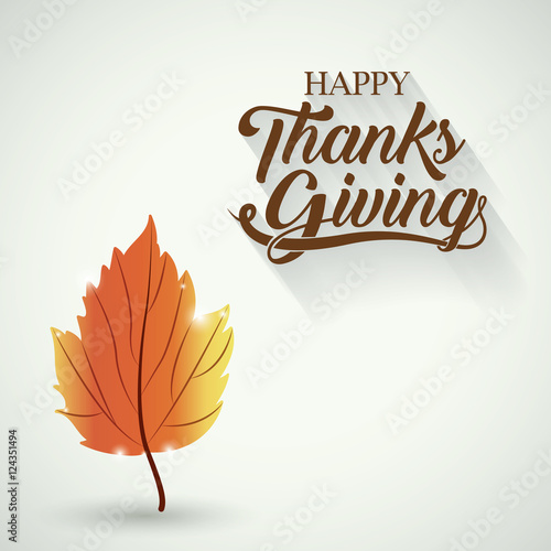 Leaf inside circle icon. Thanks given and autumn season theme. Colorful design. Vector illustration