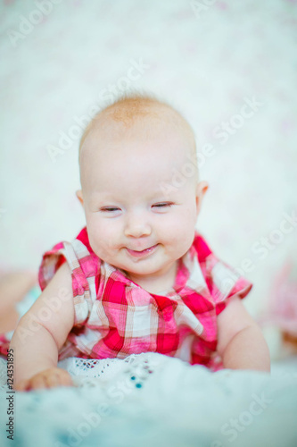 beautiful portrait of Incredible and charming small baby