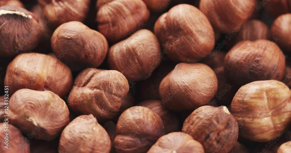 organic hazelnuts loopable rotation video organic hazelnuts loopable rotation video
