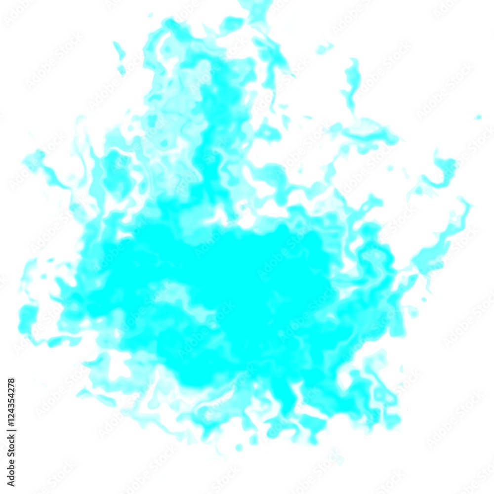 Turquoise graphic irregular spot blotch taint stain