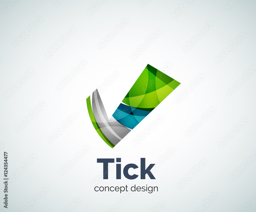 Tick logo template Tick logo template