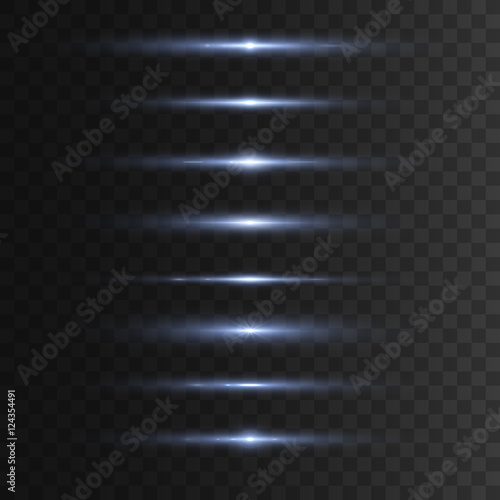 Glowing lights effects. Isolated on transparent background. Vector illustration, eps 10.
