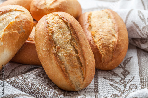 Freshly baked crusty rolls