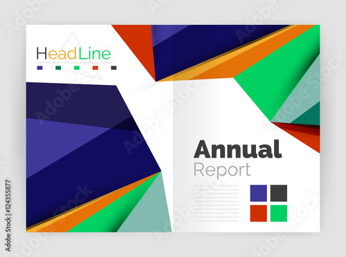 Free Download Geometric triangle business brochure template - GFXLoad