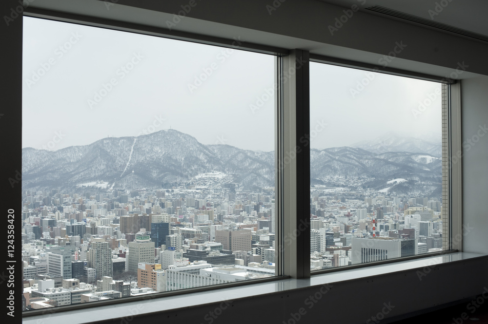 Sapporo, Japan in winter