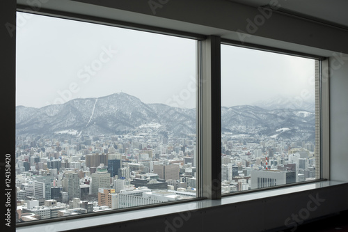 Sapporo  Japan in winter